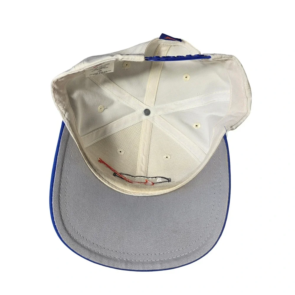 Vintage Nike Team Sports Florida Gators Snapback Hat Cream Blue 90s Football Cap